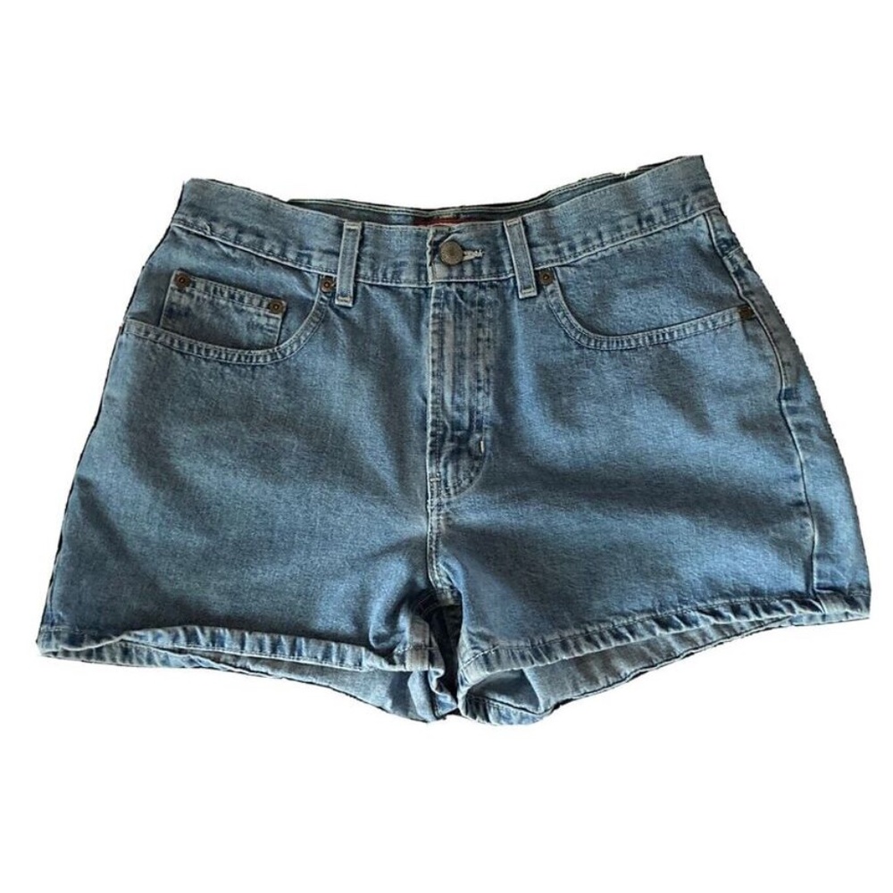 Women's Old Navy 30"W Sz 10 High Rise Blue Jean Mom Shorts